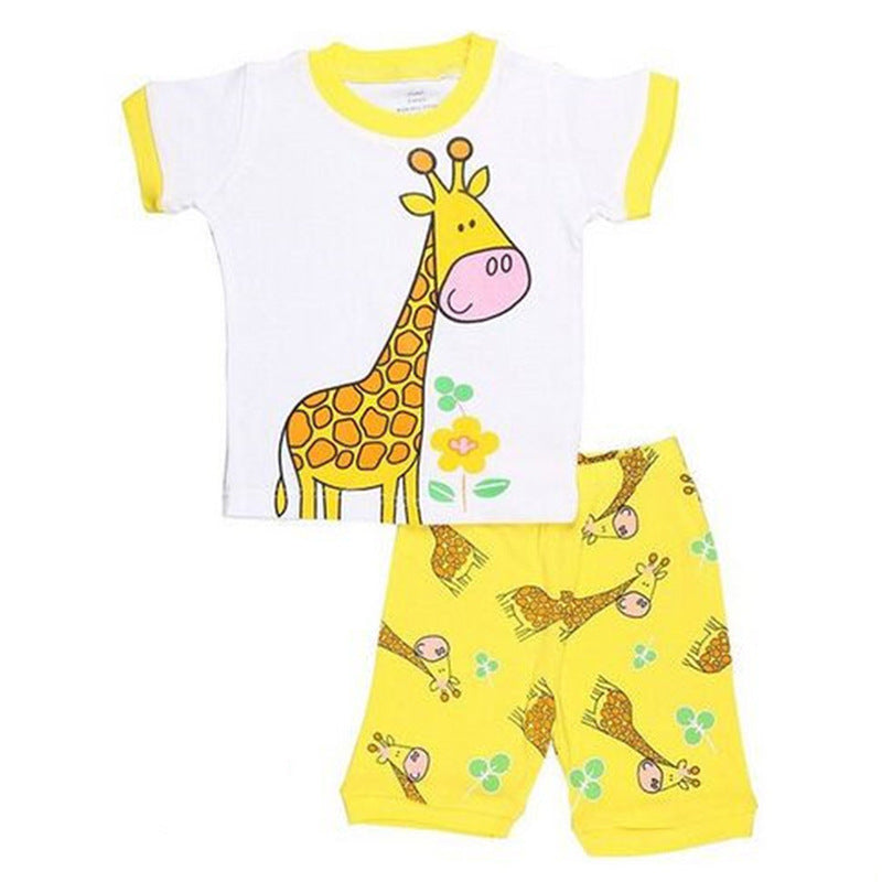 [354472] - Baju Setelan Street Wear Anak Import - Motif Giraffe Flower