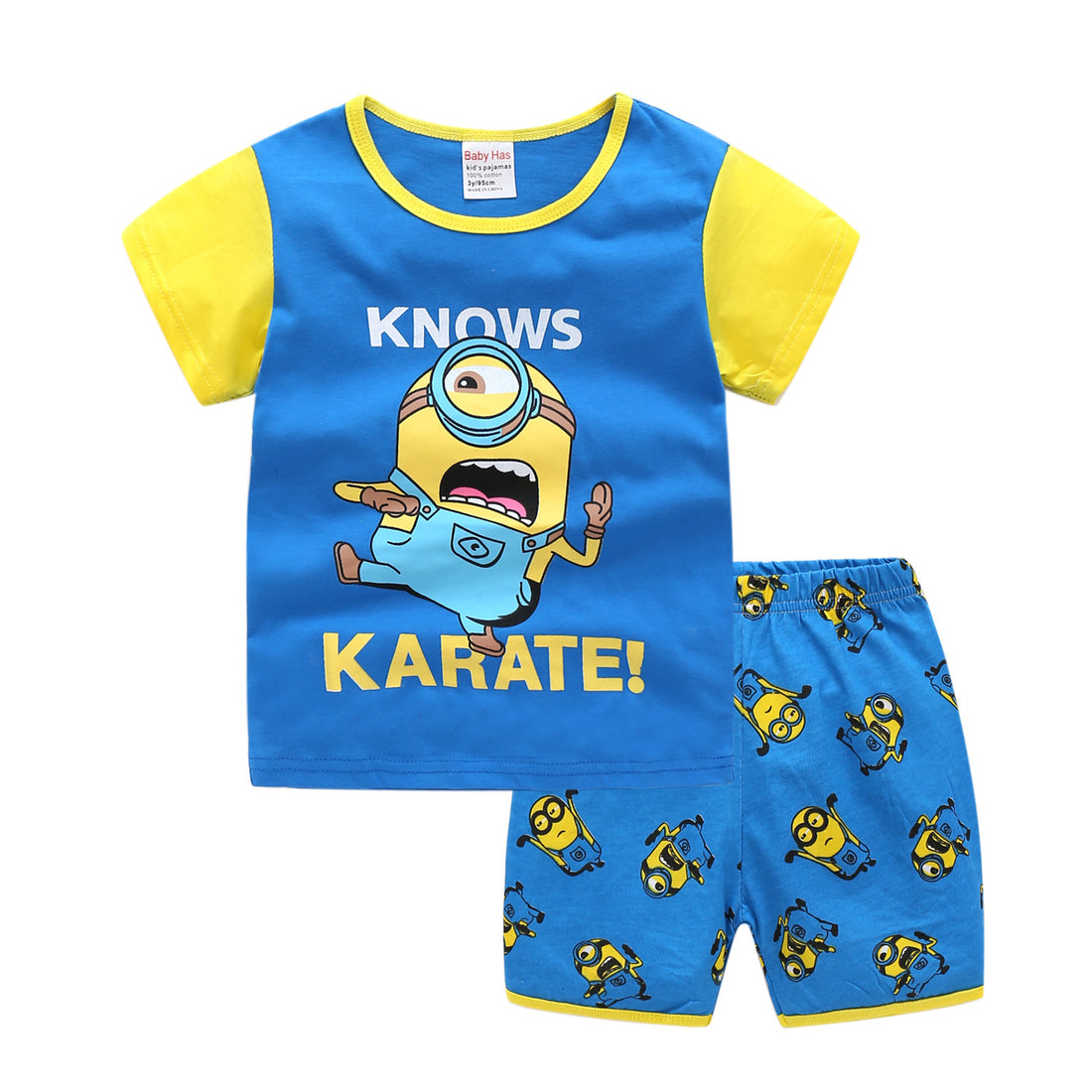 [354491] - Baju Setelan Street Wear Anak Import - Motif Minion Karate