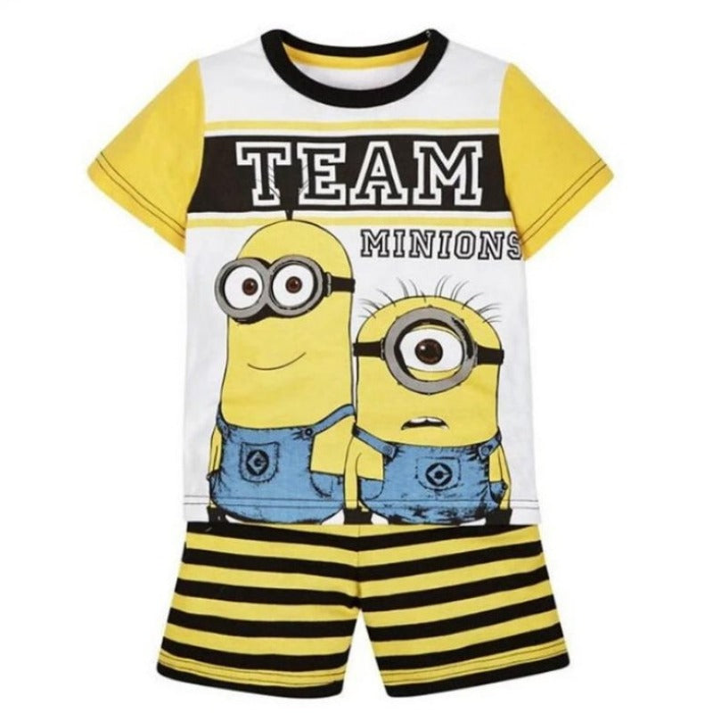 [354496] - Baju Setelan Street Wear Anak Import - Motif Team Minions