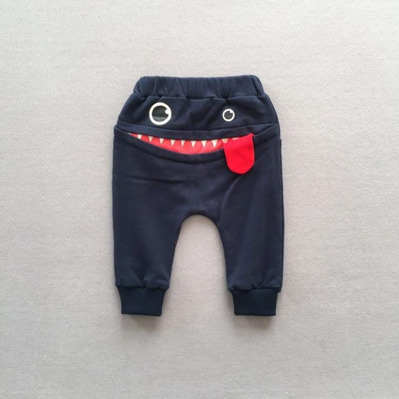 [356101-NAVY] - Bawahan Anak / Celana Panjang Anak - Motif 3D Face of Monster