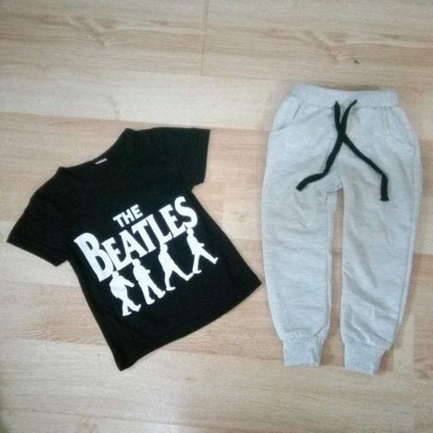 [356126] - Baju Setelan Trendi Anak Import - Motif The Beatles