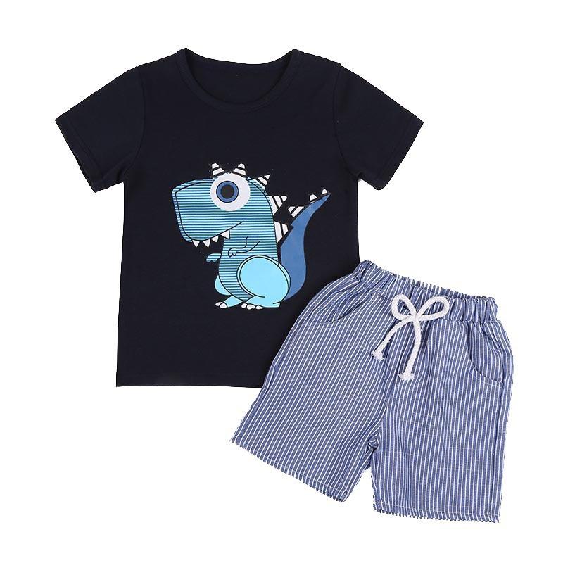 [356135] - Baju Setelan Santai Anak - Motif Big Eyes Monster