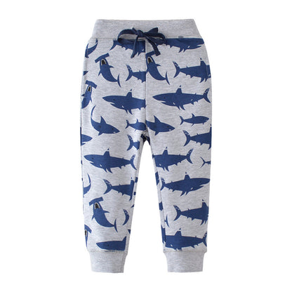 [357108] - Bawahan Anak / Celana Jogger Anak - Motif Gray Shark