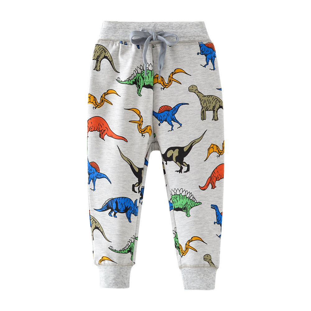 [357118] - Bawahan Anak / Celana Jogger Anak - Motif Dino Multicolor Ash