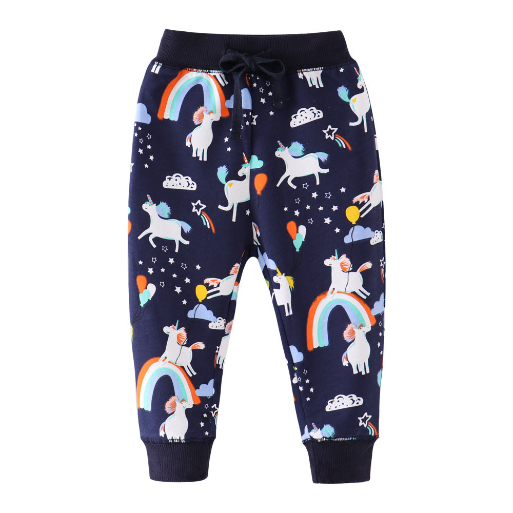 jual [357120] - Celana Training Anak / Celana Panjang Anak - Motif Rainbow Unicorn 