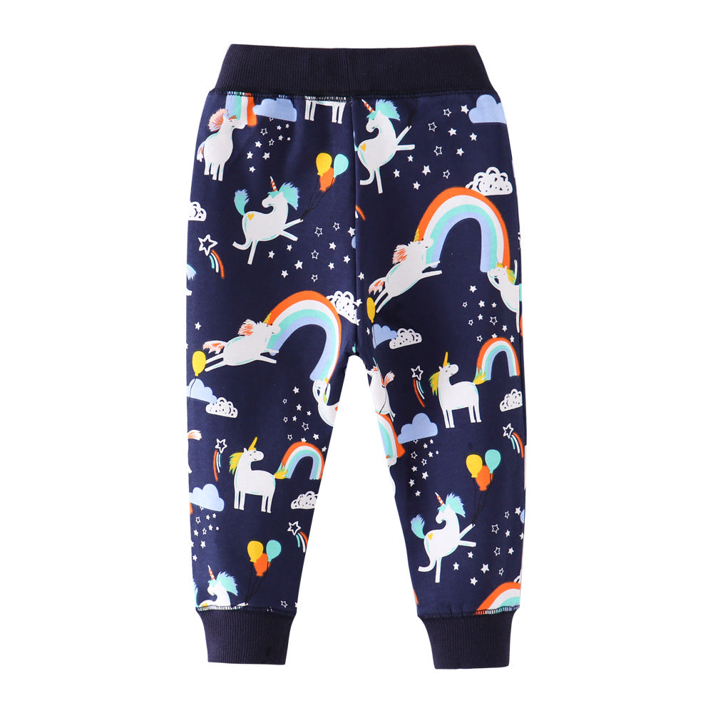 jual [357120] - Celana Training Anak / Celana Panjang Anak - Motif Rainbow Unicorn 