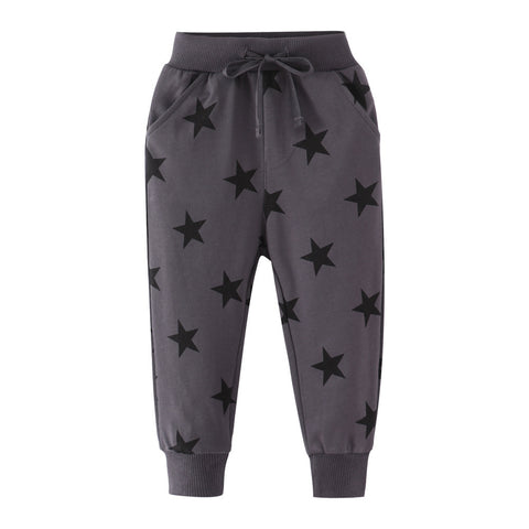 [357124] - Bawahan Anak / Celana Jogger Anak - Motif Dark Gray Star