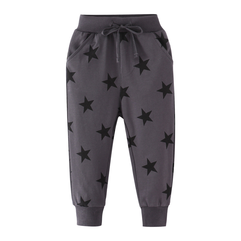 jual [357124] - Celana Training Anak / Celana Panjang Anak - Motif Dark Gray Star 