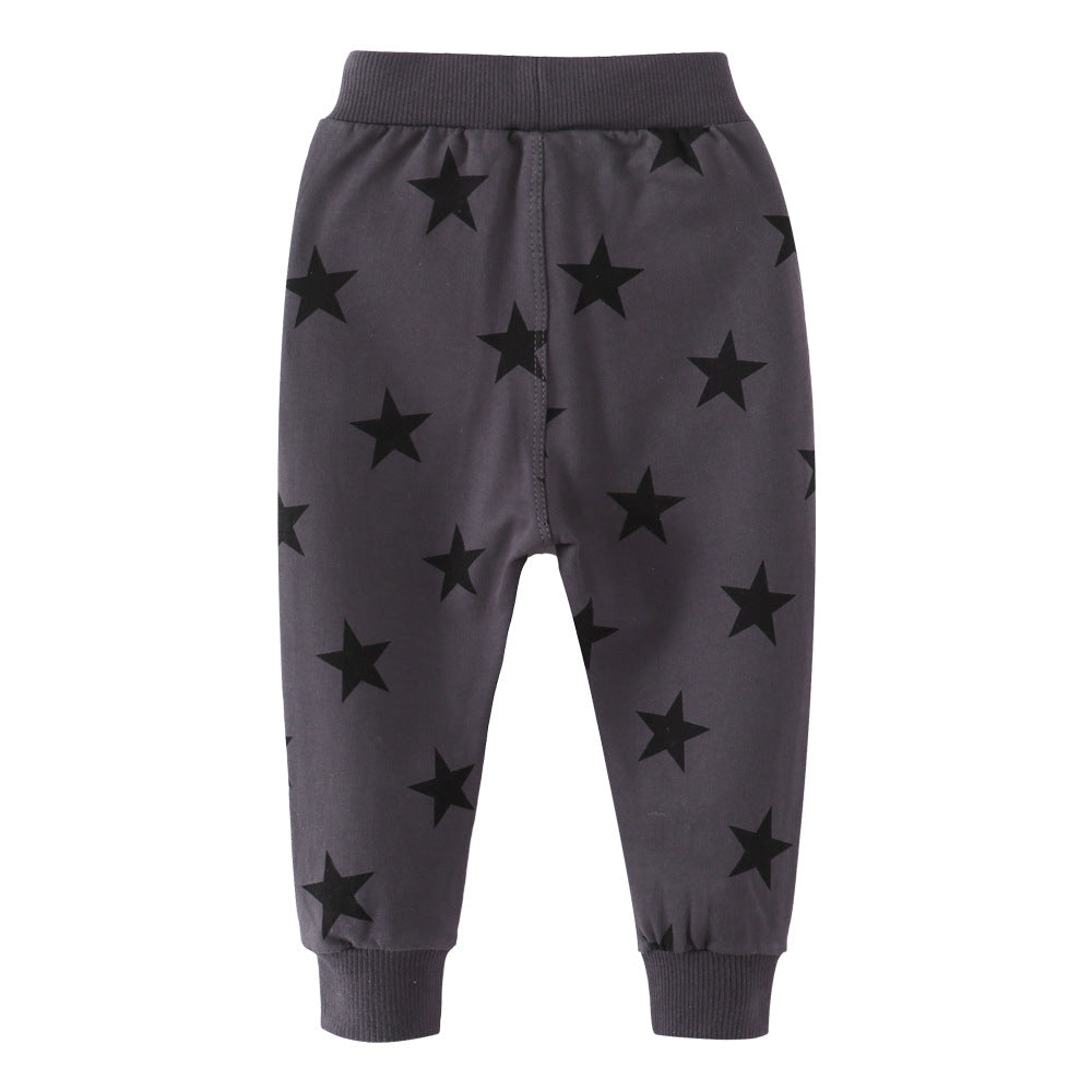 jual [357124] - Celana Training Anak / Celana Panjang Anak - Motif Dark Gray Star 