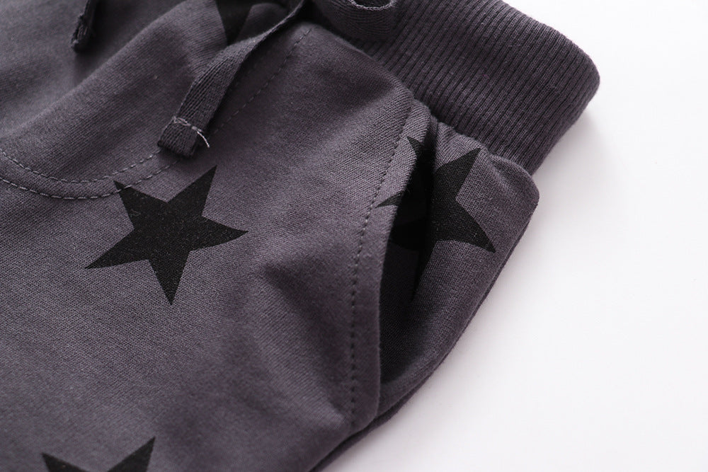 jual [357124] - Celana Training Anak / Celana Panjang Anak - Motif Dark Gray Star 