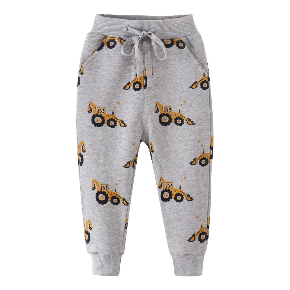 jual [357125] - Celana Training Anak / Celana Panjang Anak - Motif Gray Excavator 