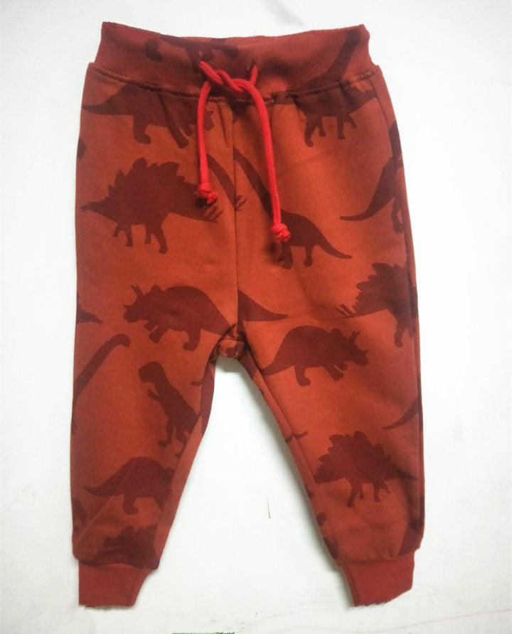 [357147] - Bawahan Anak / Celana Jogger Anak - Motif Dino Orange Brick