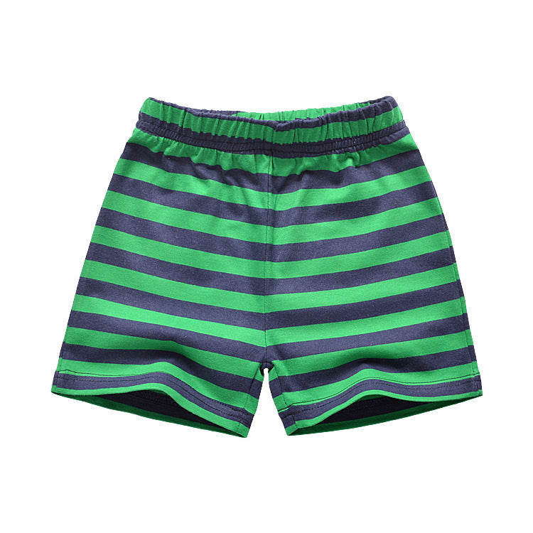 [357229-BLUE GREEN] - Celana Training Anak / Celana Pendek Anak - Motif Horizontal Striped