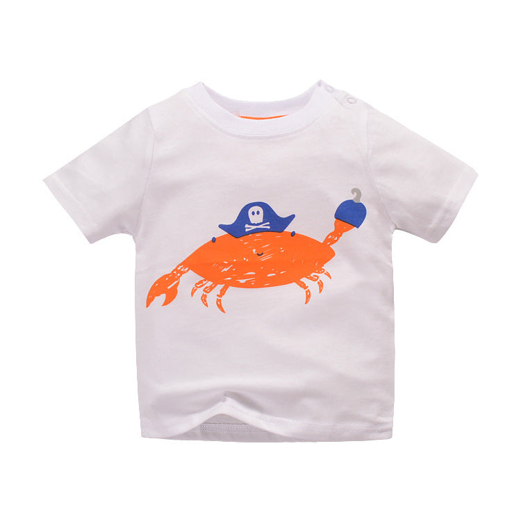 [357270] - Atasan Anak / Kaos Anak / Baju Atasan Summer Anak Trendi - Motif Pirate Crab