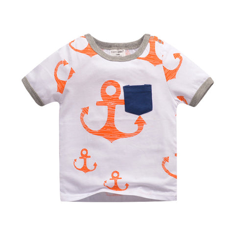 [357385] - Atasan Kaos Anak / Baju Atasan Summer Anak Trendi - Motif Great Anchor Pattern