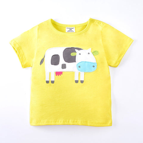 [357462] - Atasan Anak / Kaos Anak / Baju Atasan Summer Anak Trendi - Motif Dairy Cows