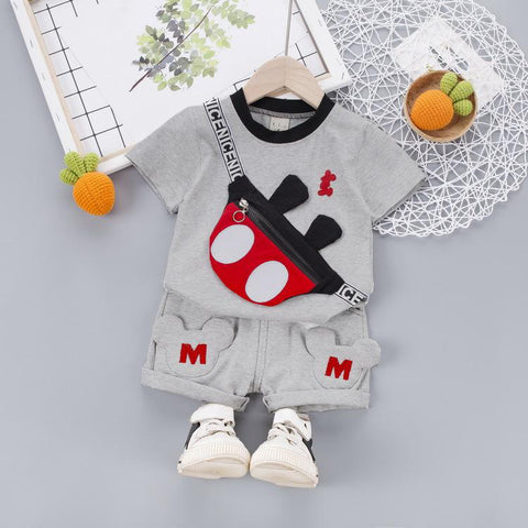 [358116-GRAY] - Baju Setelan Anak / Setelan Jalan Anak Stylish - Motif Disney Mickey