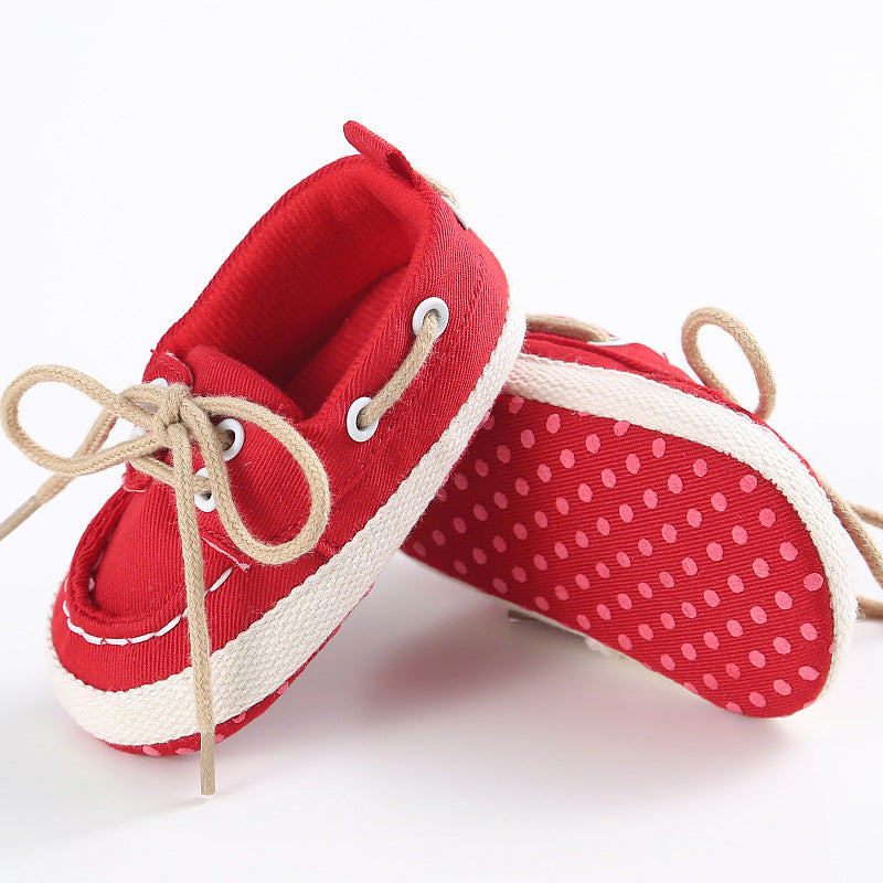 [105193-RED] - Sepatu Bayi Prewalker Casual Tali [B9018]