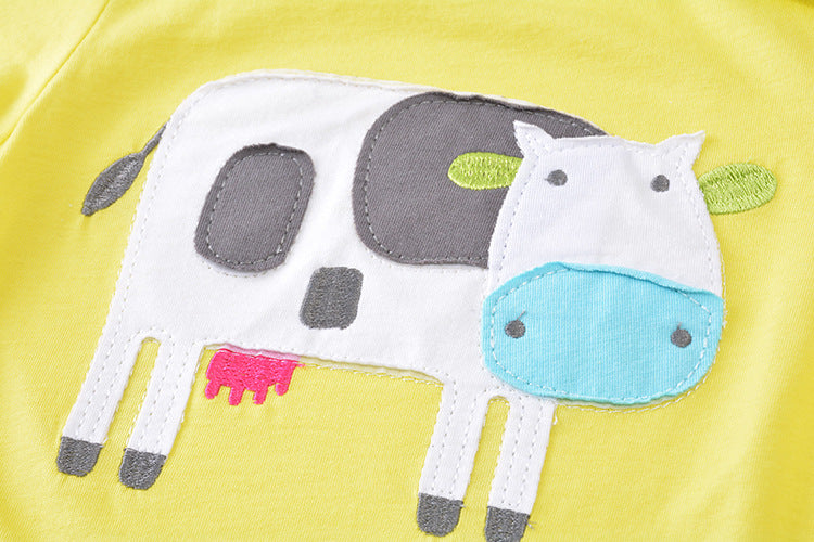 [357462] - Atasan Anak / Kaos Anak / Baju Atasan Summer Anak Trendi - Motif Dairy Cows