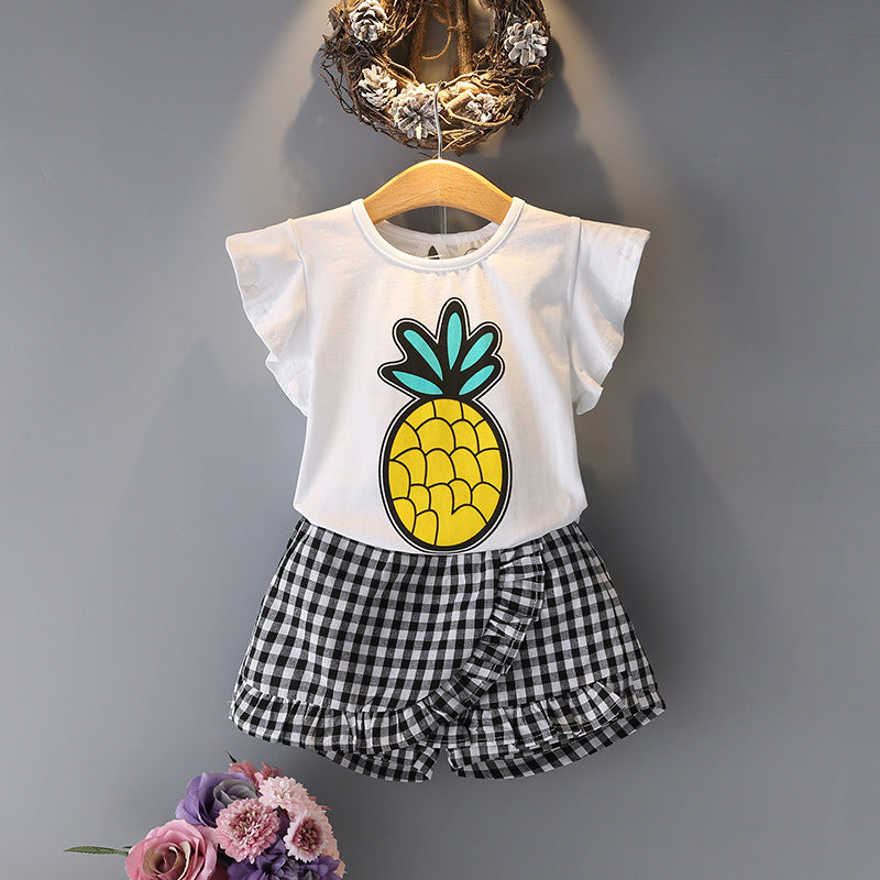 [363132] - Setelan Fashion Anak Perempuan Modis - Motif Pineapple Animation