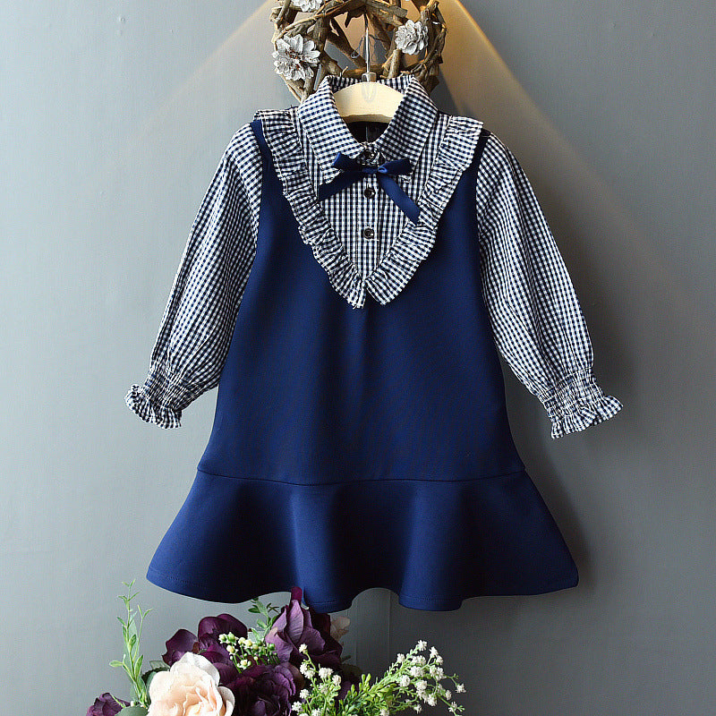 [363187] - Dress Modis Anak Perempuan / Fashion Anak - Motif Gingham Tie Ribbon