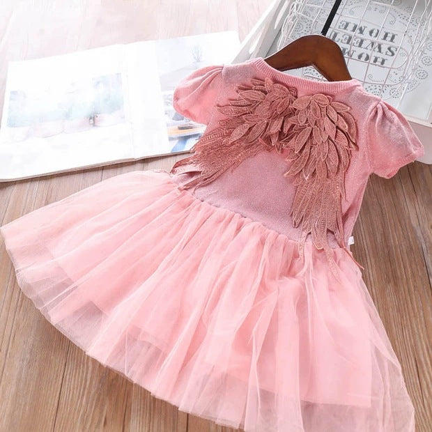 [363204] - Dress 3D Fashion Trend Anak Perempuan / Dress 3D Import Anak Perempuan - Motif Leaf Wing