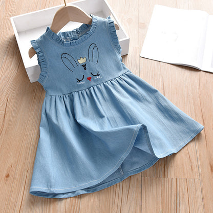 [363221] - Dress Import Fashion Trend Anak Perempuan - Motif Sleeping Rabbit