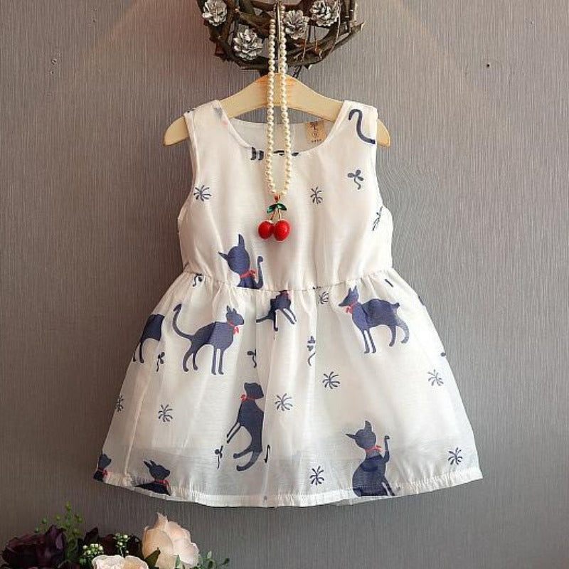 [363240] - Dress Import Fashion Trend Anak Perempuan - Motif Tame Cat