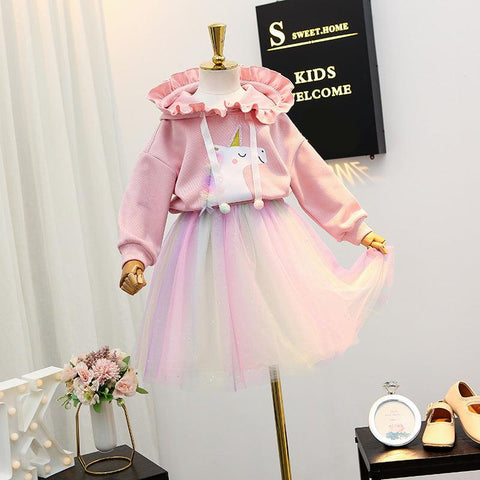 [363264] - Setelan Fashion Trend Anak Perempuan - Motif Tutu Unicorn