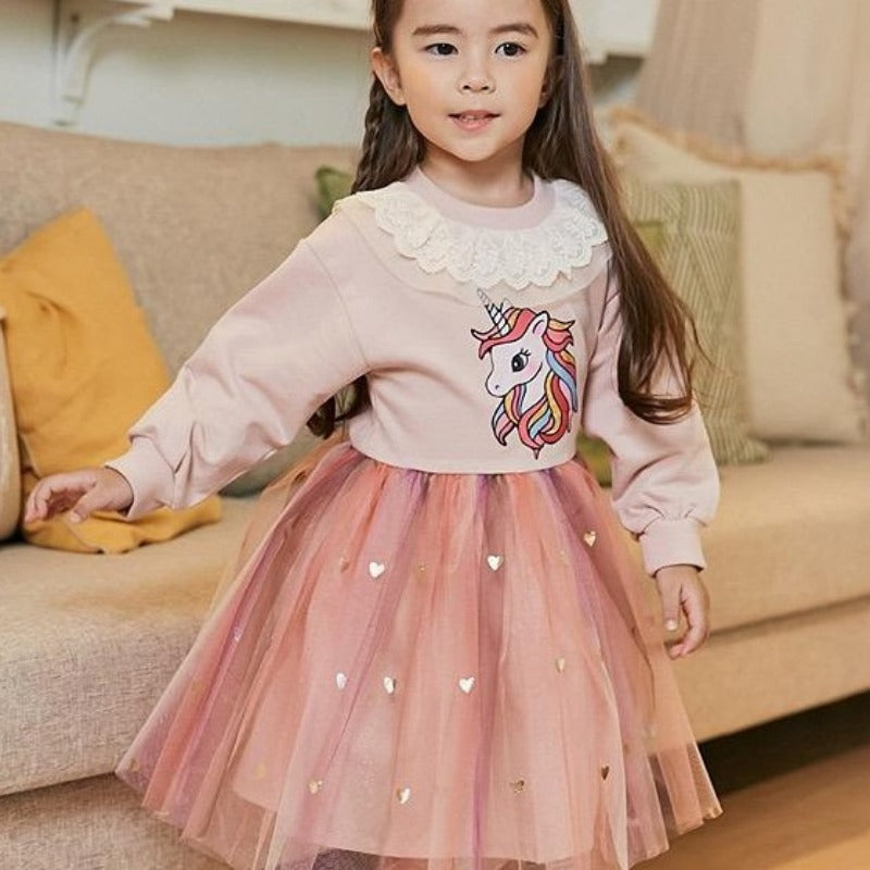 [363265] - Dress Fashion Trend Anak Perempuan - Motif Love Unicorn