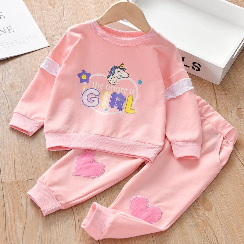 [363266] - Setelan Sweater Trend Anak - Motif Unicorn Girl