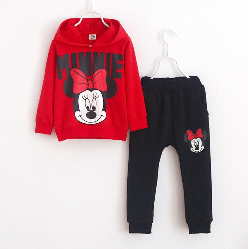 [363275-RED] - Setelan Sweater Fashion Anak Import - Motif Minnie Mouse