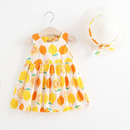 [363351] -  Dress Fashion Anak Import - Motif Assorted Fruits