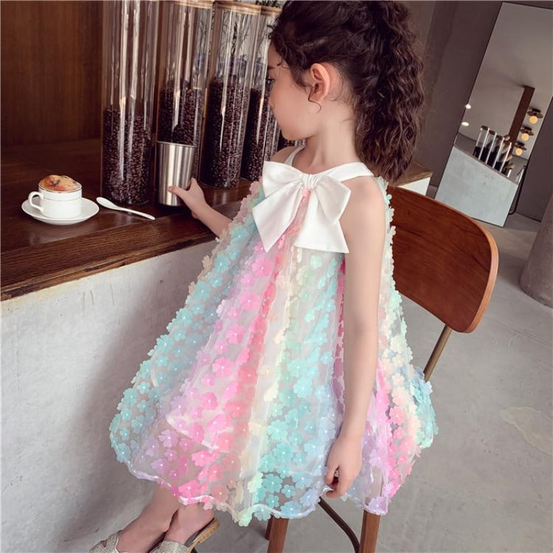 [363361] - Dress Fashion Anak - Motif Flowers Ribbon