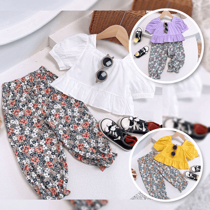 [363391] - Setelan Blouse Fashion Anak Perempuan - Motif Beautiful Flower