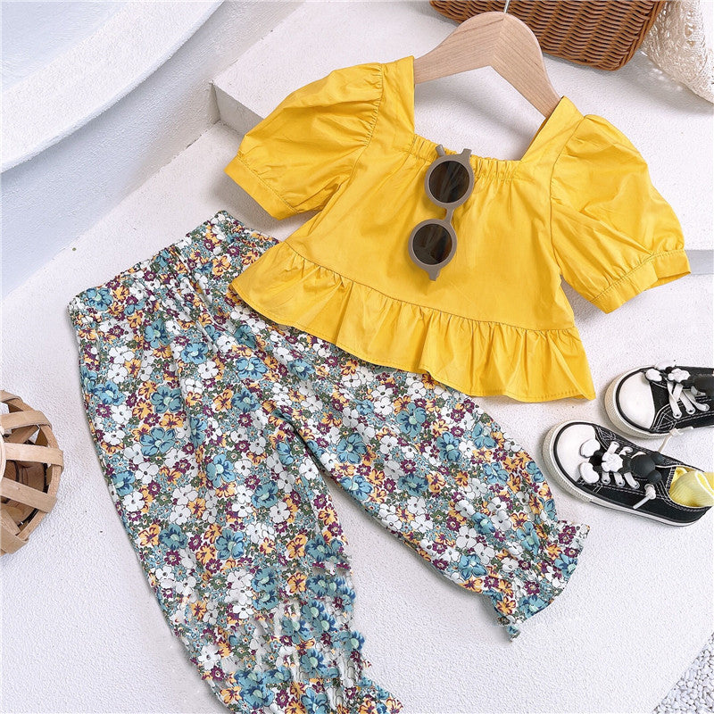 [363391] - Setelan Blouse Fashion Anak Perempuan - Motif Beautiful Flower