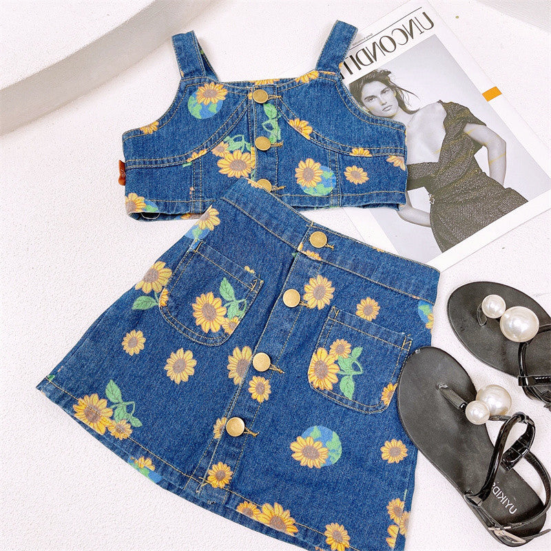 [363395] - Setelan Ootd Fashion Anak Perempuan - Motif Sunflower