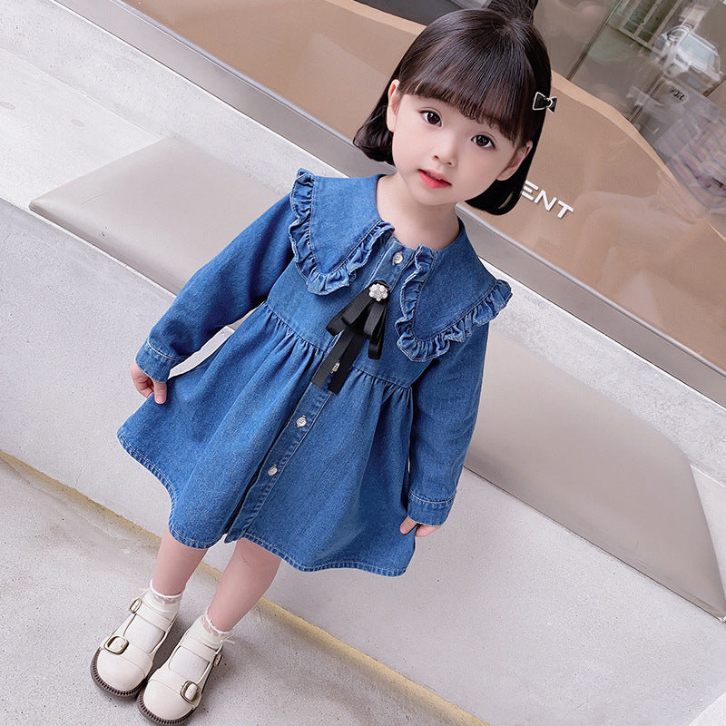 [363409] - Dress Fashion Anak Perempuan - Motif Plain Jeans