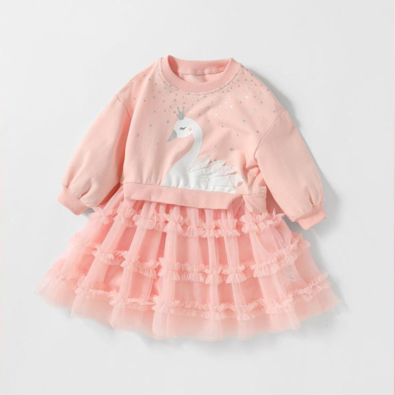 [363441] - Dress Model Sweater Fashion Anak Perempuan - Motif Goose Queen