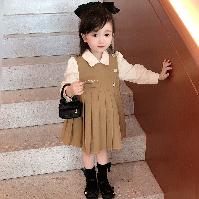 [363453] - Dress Fashion Import Anak Trendy - Motif Casual Buttons