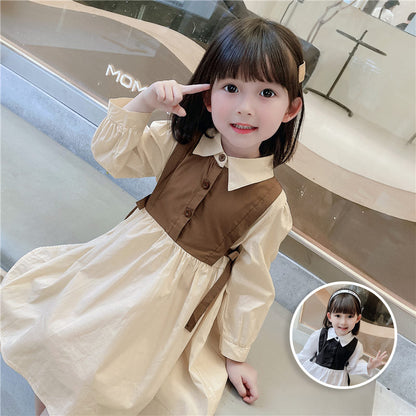 [363457] - Dress Fashion Anak Import - Motif Neat Plain