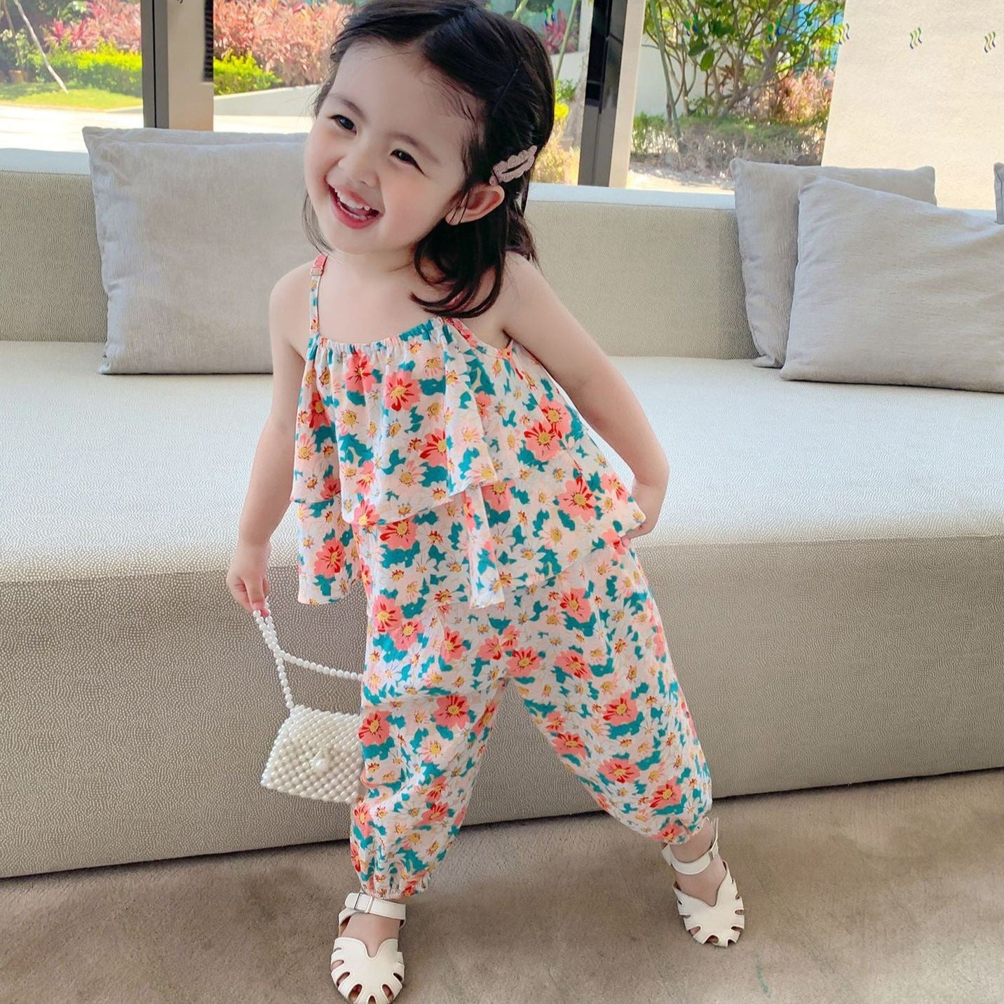 [363463] - Setelan Anak Fashion Trendy - Motif Colorful Flora