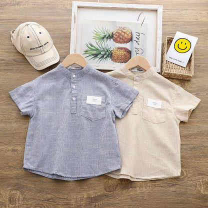 [366188] - Atasan Baju Koko / Kemeja Koko Ramadhan Import Anak Cowok - Motif Blessing Line