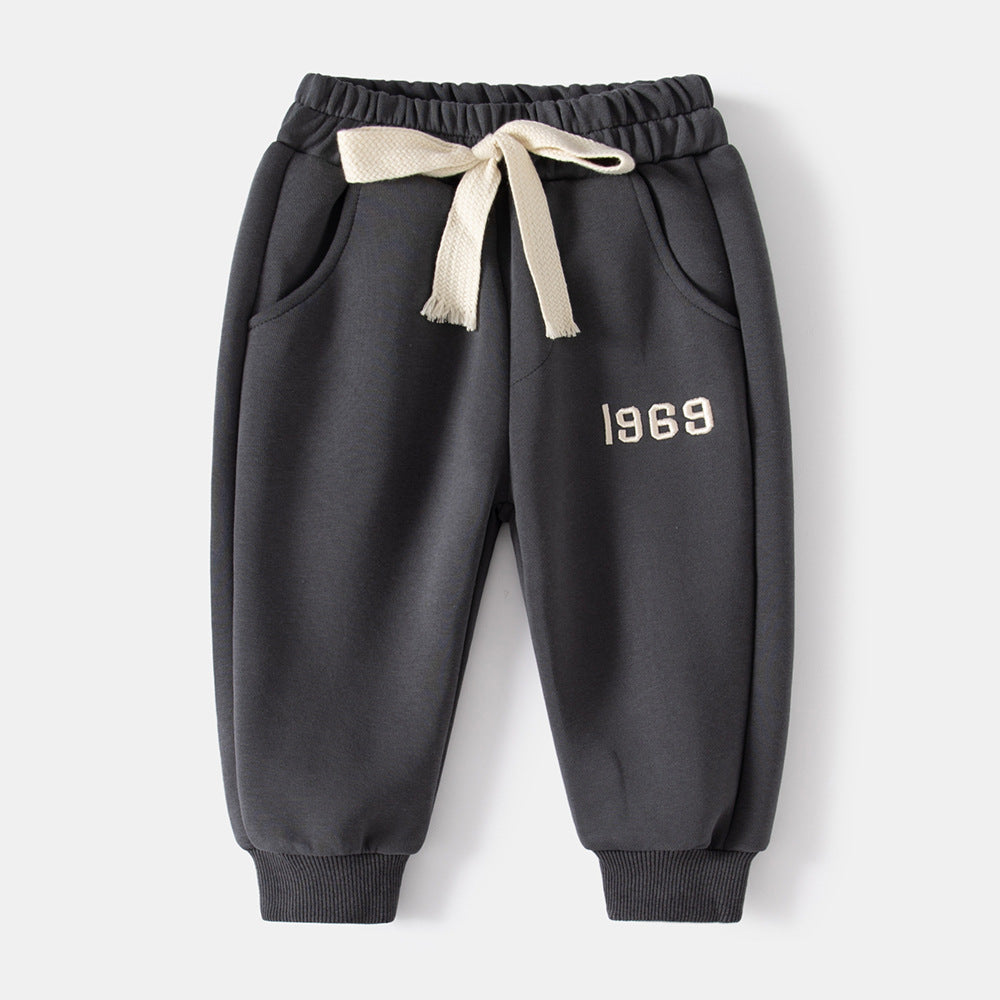 [366190] - Bawahan Celana Panjang Jogger Tali Import Anak Cowok - Motif Year Number