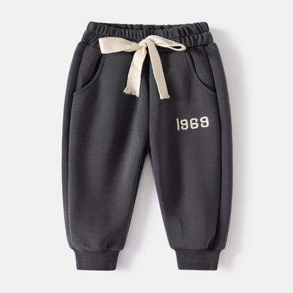 [366190] - Bawahan Celana Panjang Jogger Tali Import Anak Cowok - Motif Year Number