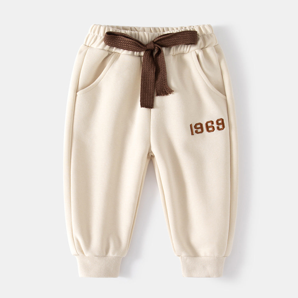 [366190] - Bawahan Celana Panjang Jogger Tali Import Anak Cowok - Motif Year Number