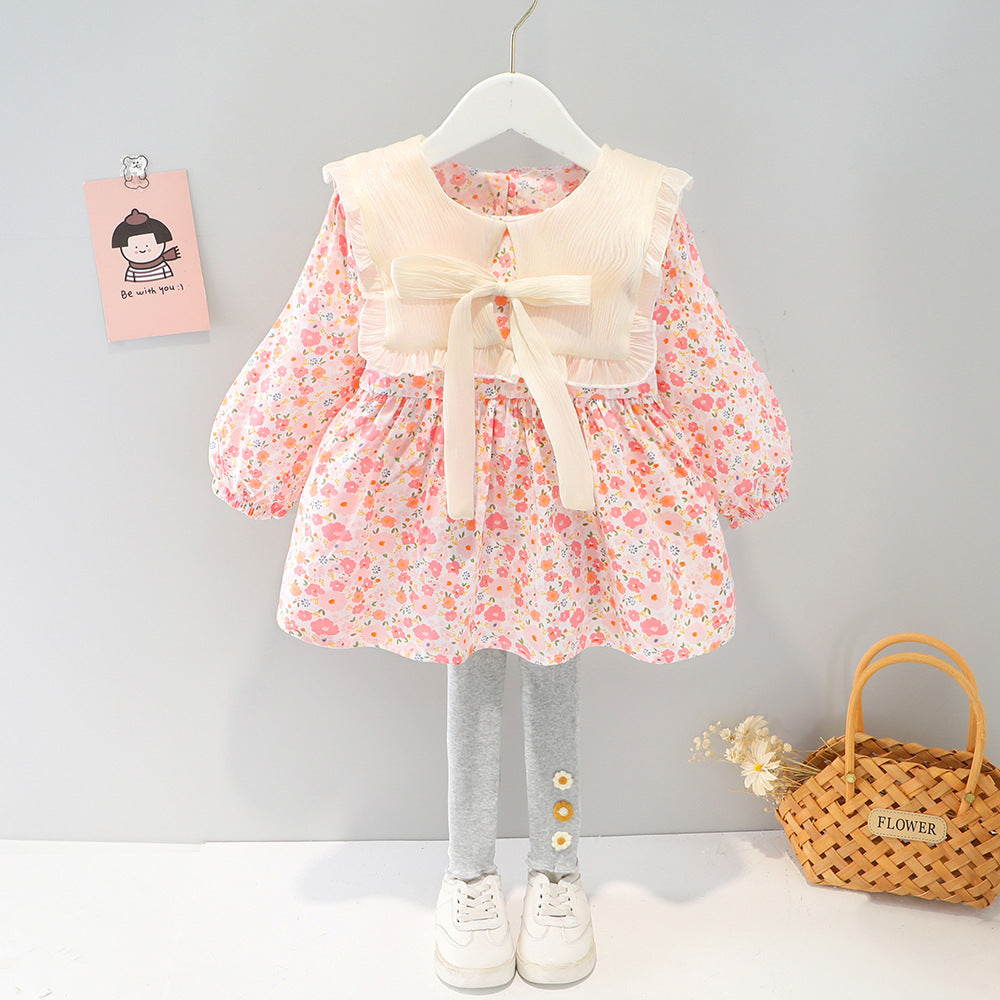 [367145] - Setelan Ootd Trendy Anak - Motif Flower Flakes
