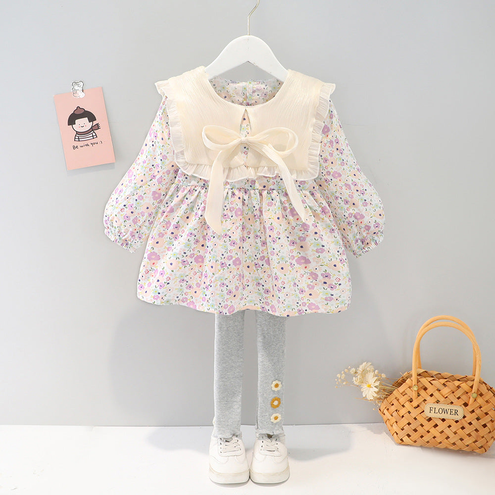 [367145] - Setelan Ootd Trendy Import Anak - Motif Flower Flakes