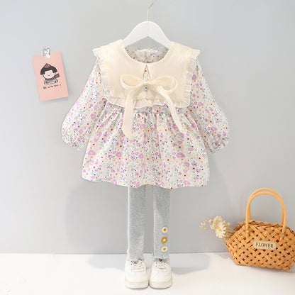 [367145] - Setelan Ootd Trendy Import Anak - Motif Flower Flakes