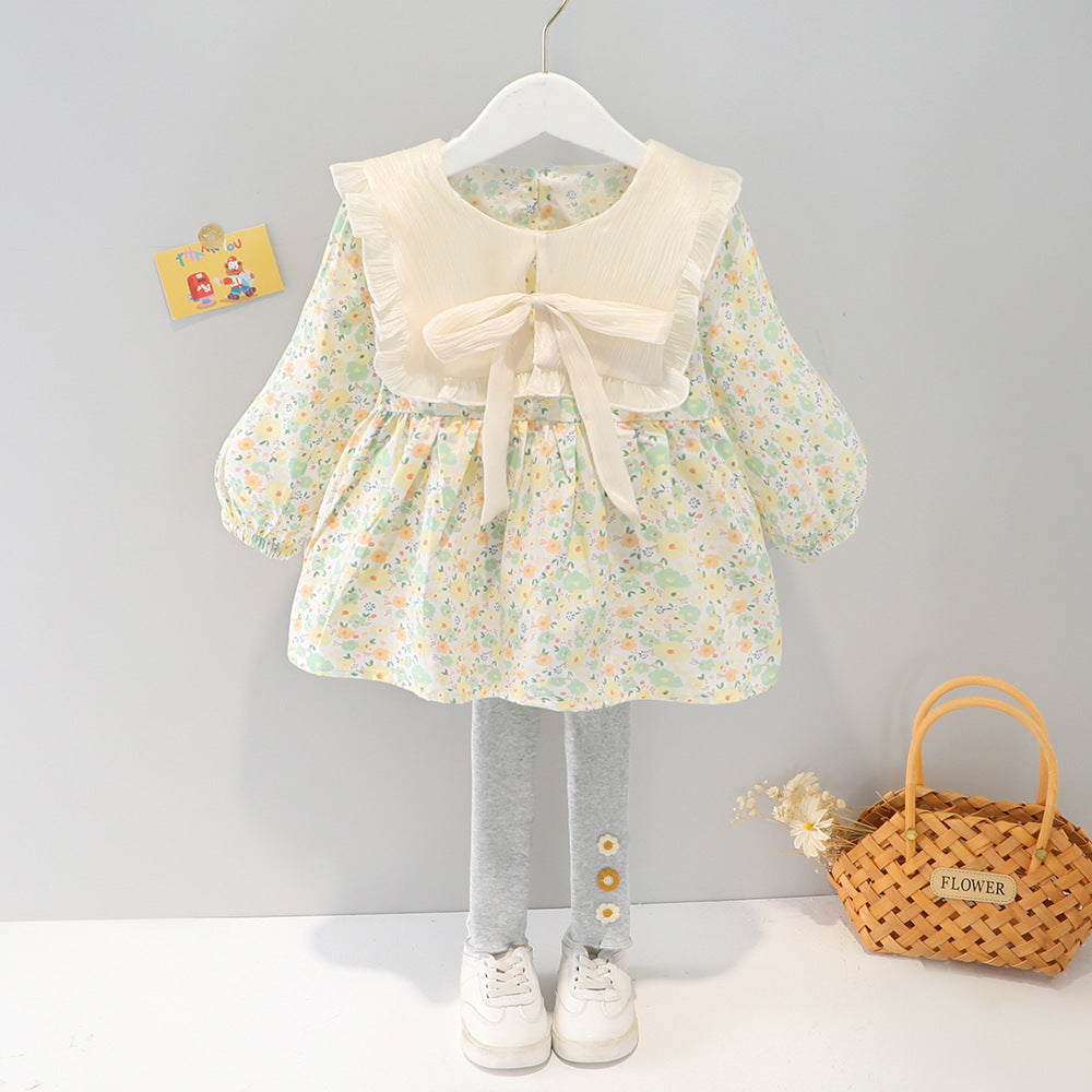 [367145] - Setelan Ootd Trendy Import Anak - Motif Flower Flakes